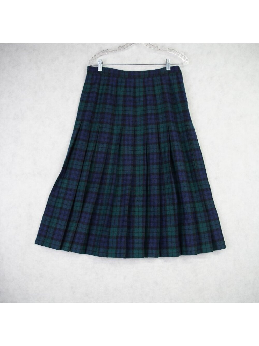 Vintage Pendleton Allison Tartan 100% Virgin Wool Plaid Pleated Skirt Womens 16